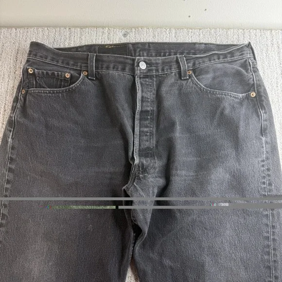 Vintage Levi's 501xx Denim Black Jeans USA Made Men's Size 40x30 Fits 38x30